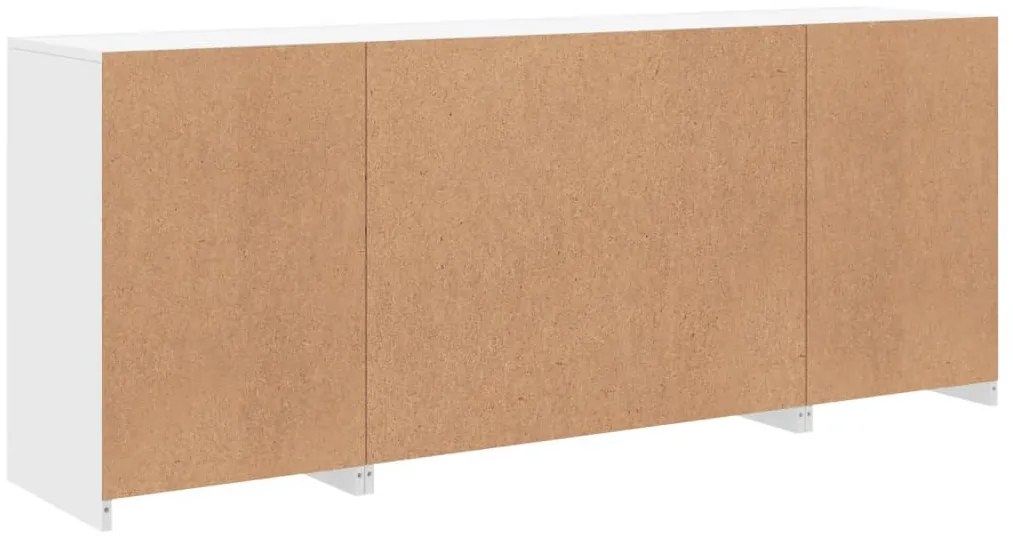 Aparador com luzes LED 163x37x67 cm branco