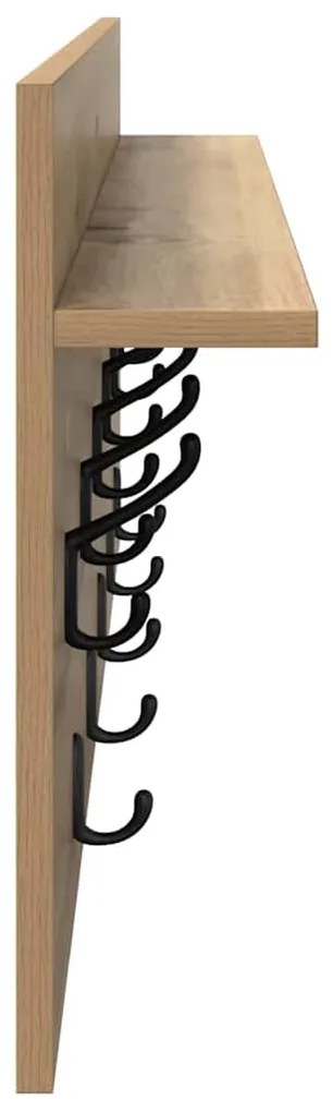 Cabideiro de Parede carvalho artisiano 100 x 40 x 12 cm