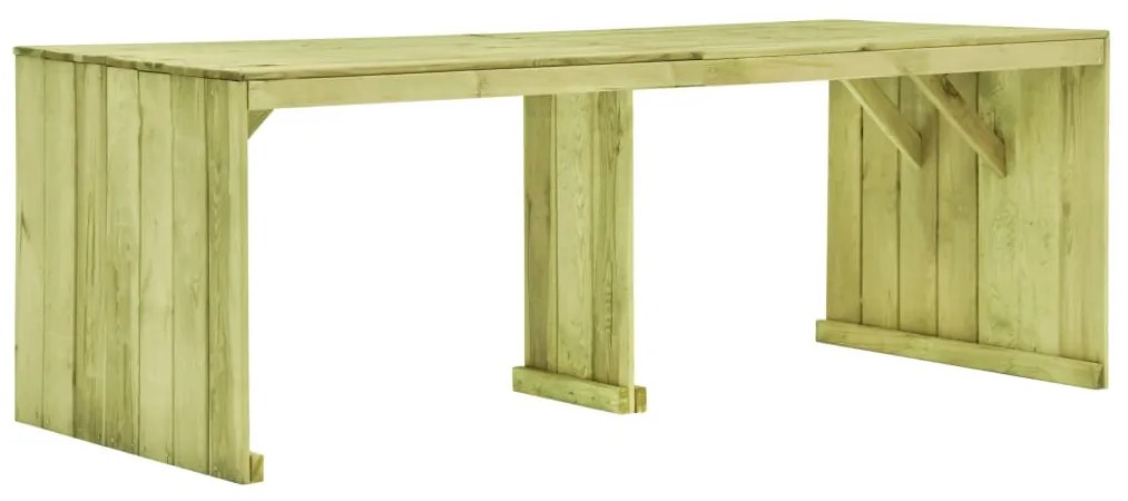 49035 vidaXL Mesa de jardim 220x101,5x80 cm madeira de pinho impregnada
