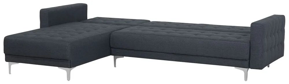 Sofá-cama de canto versão à direita de 4 lugares em tecido cinzento escuro ABERDEEN Beliani