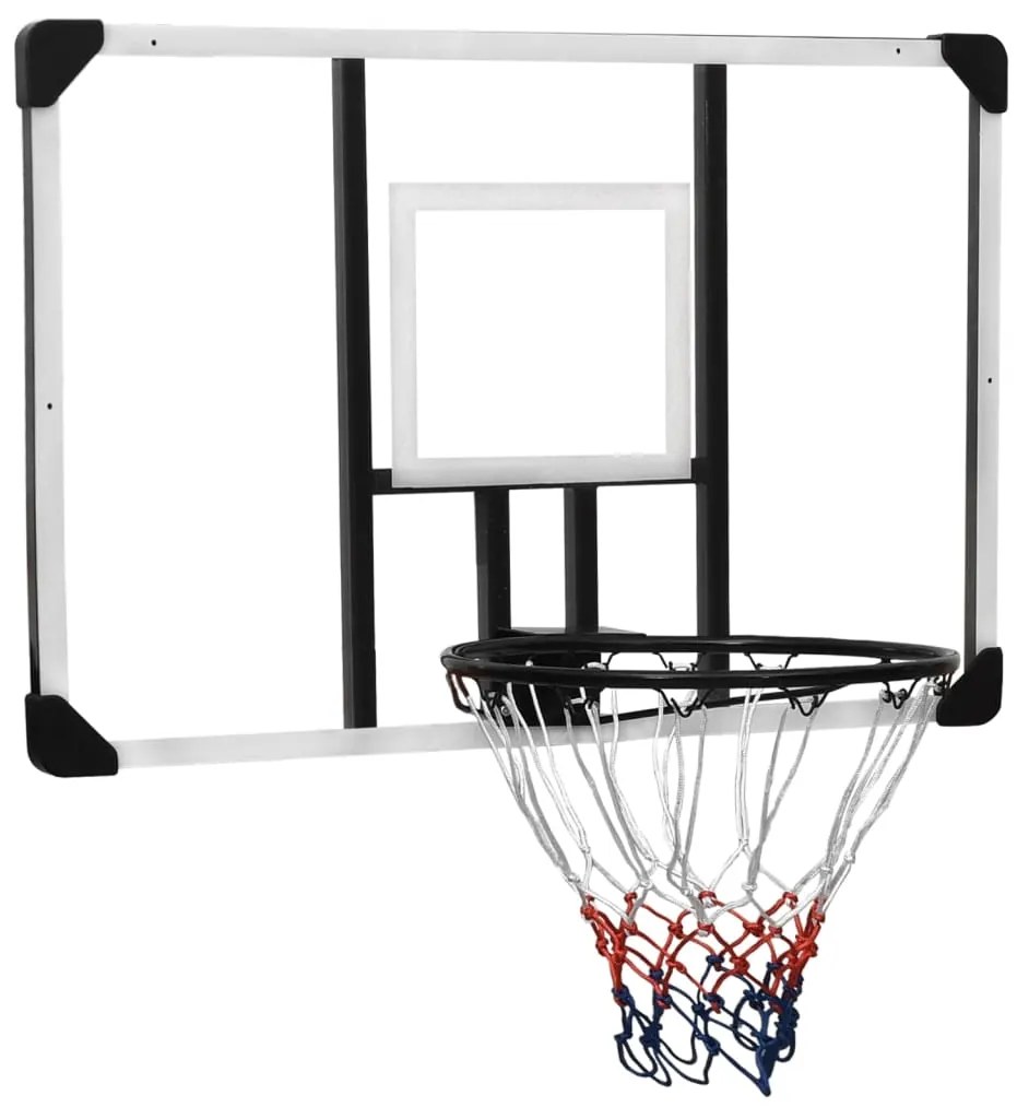 vidaXL Tabela de basquetebol 106x69x3 cm policarbonato transparente