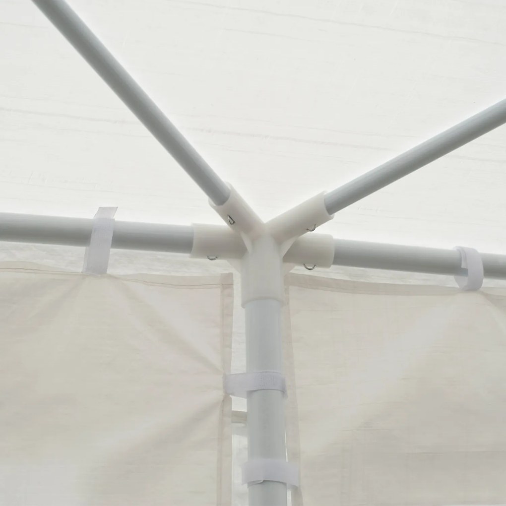 Outsunny Tenda para Festas 5,83x2,95x5,55m com 4 Paredes Laterais e 2 Janelas Tenda de Exterior com Estrutura de Aço para Festas Eventos Casamentos Branco