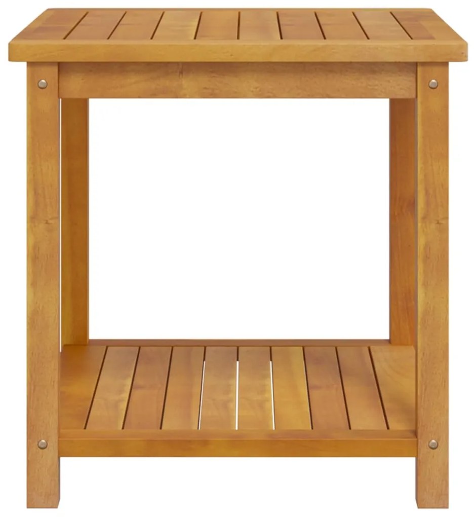 Mesa lateral em madeira de acácia maciça 45x45x45 cm