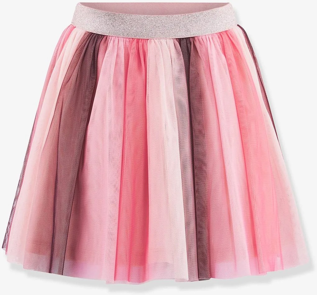 saia de tule com degradé para menina Happy Girls rosa