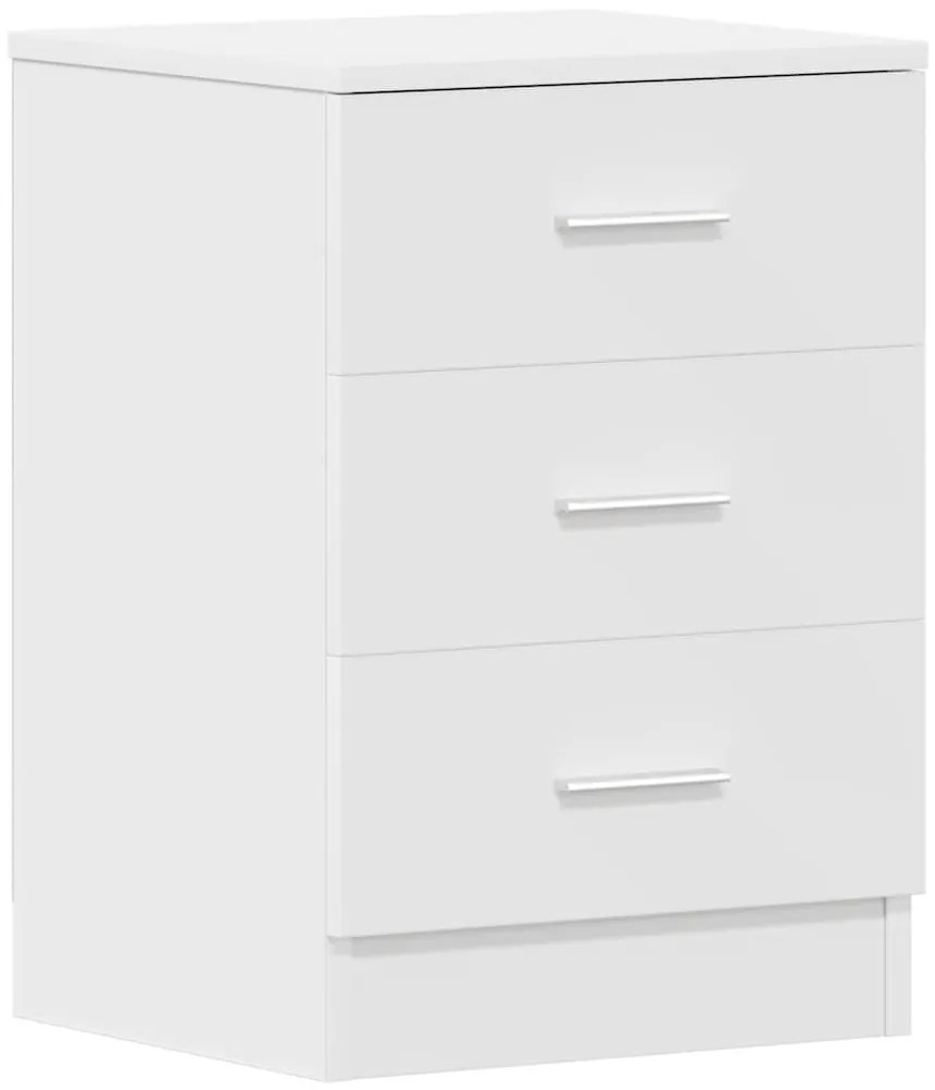 Mesas de cabeceira 2 pcs derivados de madeira branco