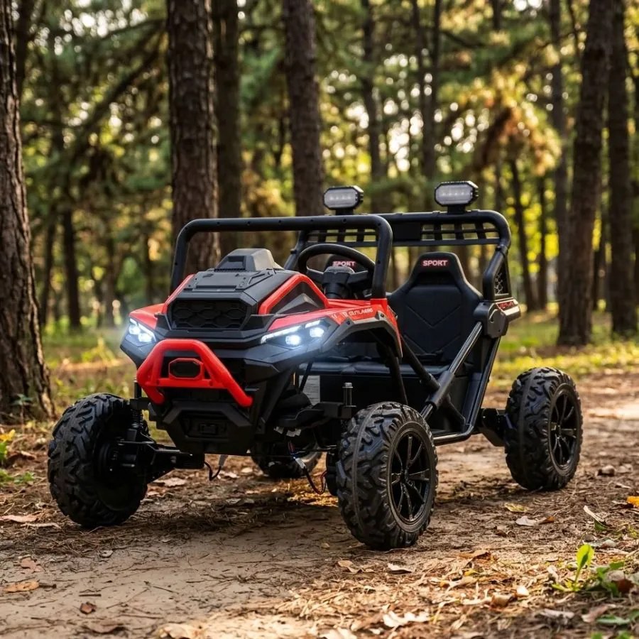 Carro elétrico para Crianças 3 a 8 anos, 12V 4x4 Buggy Sport OUTLAND, Rodas de espuma EVA, Controle remoto Vermelho