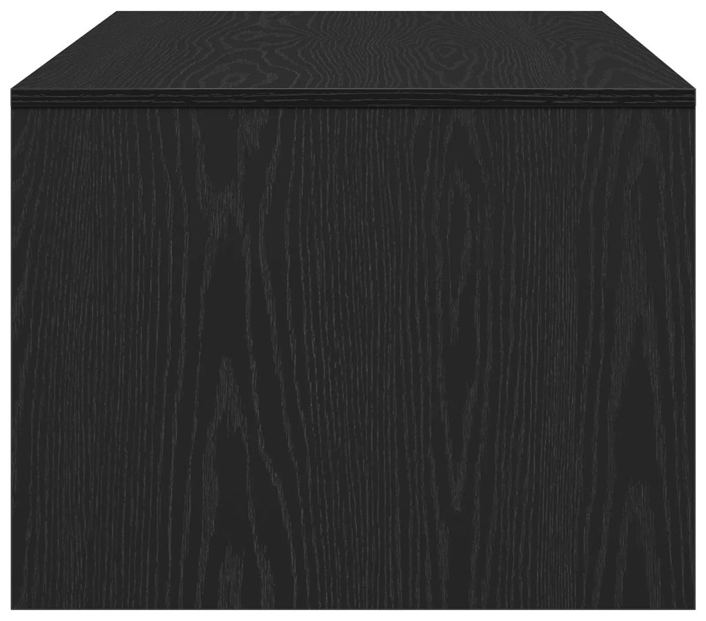 Mesa de Café Preta de Carvalho 102x55x43,5 cm Feita de Madeira Engenhe
