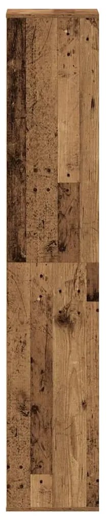 Armário para sapatos 54x34x183 cm contraplacado madeira velha