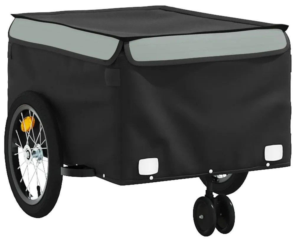 Reboque para bicicleta 45 kg ferro preto e cinza