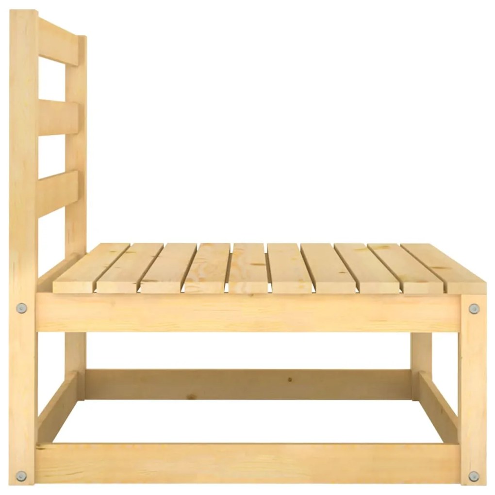 2 pcs conjunto lounge de jardim pinho maciço