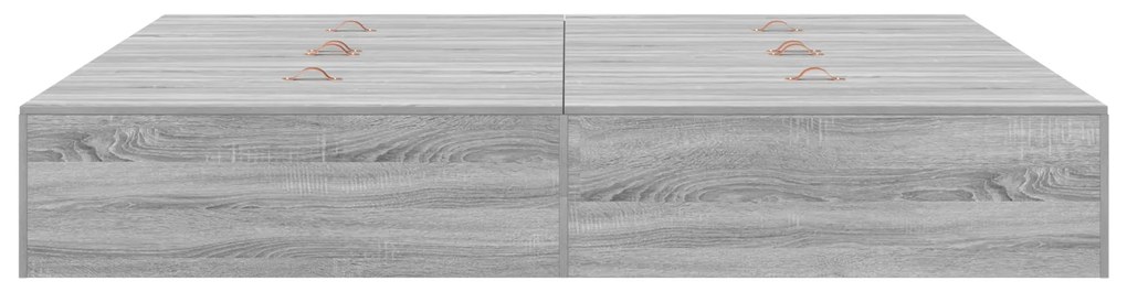 Estrutura de Cama de Armazenamento vidaXL Cinzento Sonoma 180x200 cm