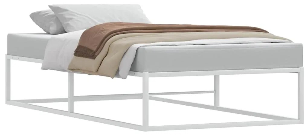 Estrutura de cama sem colchão branco 100x200 cm metal