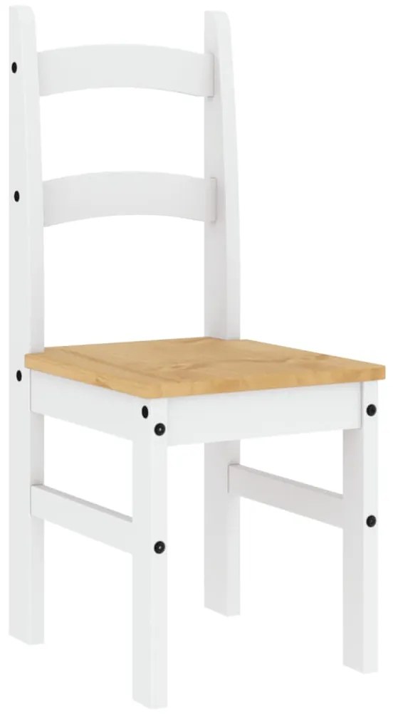 Cadeiras de jantar 2 pcs 40x46x99 cm pinho maciço branco