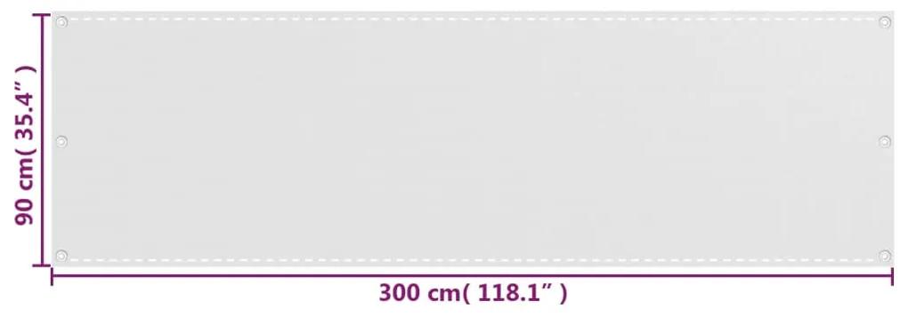 Tela de varanda 90x300 cm PEAD branco
