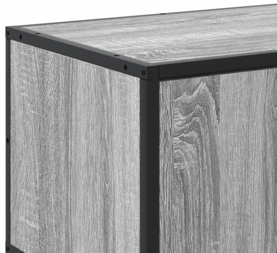 Móvel p/ TV 100x35x41cm derivados madeira/metal cinzento sonoma