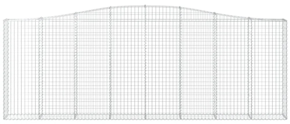 Cesto gabião arqueado 400x30x140/160 cm ferro galvanizado