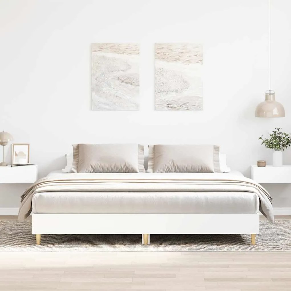 Estrutura de cama sem colchão 160x200 cm branco