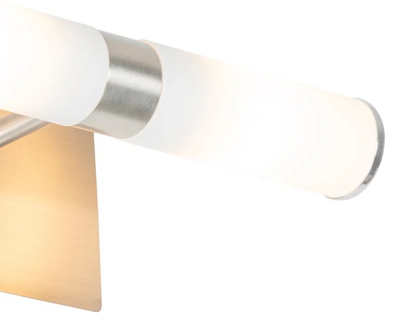 Candeeiro de parede moderno para casa de banho em aço IP44 2 luzes - Bath Moderno