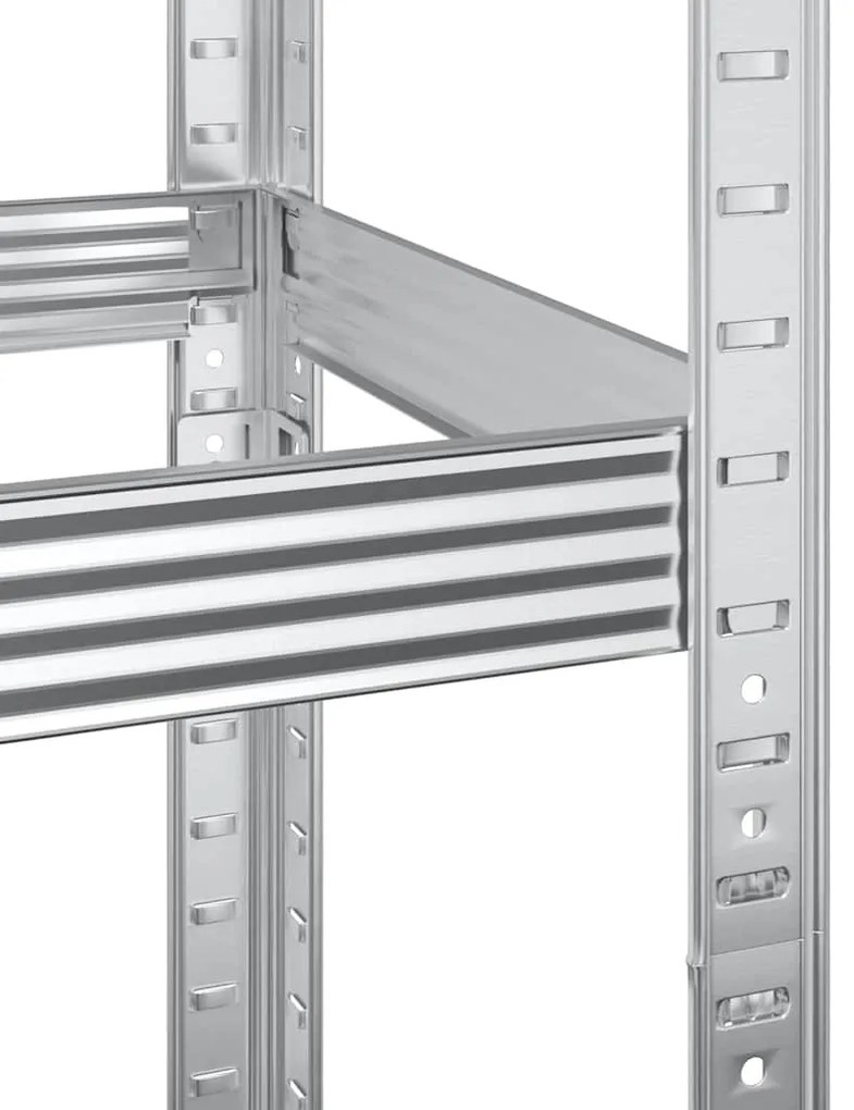 Prateleira para pneus de 2 camadas prateada 110x40x180 cm aço