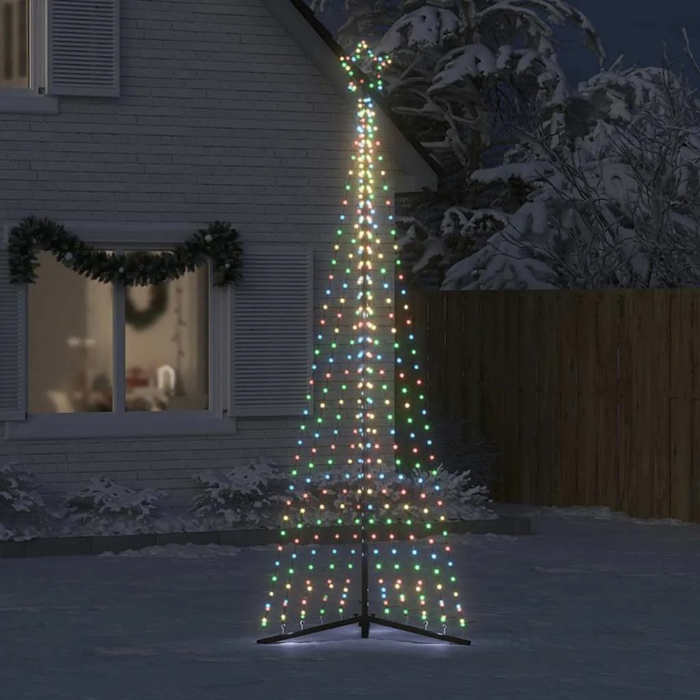 LED Árvore de Natal 495 LEDs Coloridos 300,5 cm
