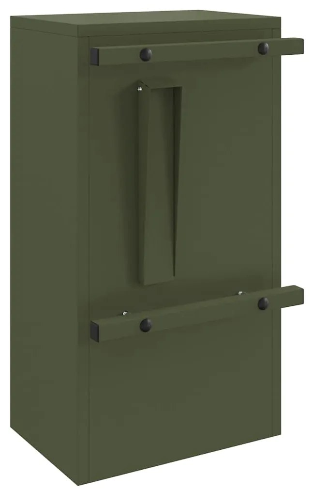 caixa de correio Verde-oliva 30 x 23 x 55 cm Aço