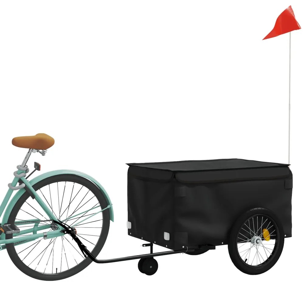 Reboque para bicicleta 45 kg ferro preto