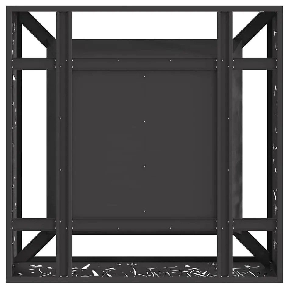 Fogueira Quadrada vidaXL Preta 80x80x30 cm Aço