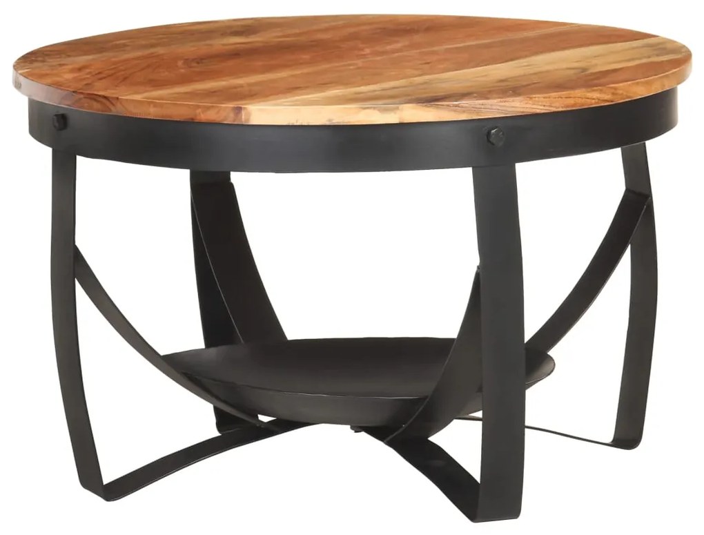 vidaXL Mesa de centro Ø68x43 cm madeira de acácia maciça
