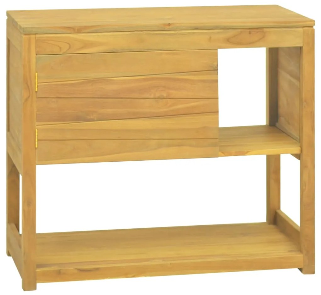 vidaXL Armário de casa de banho 85x40x75 cm teca maciça