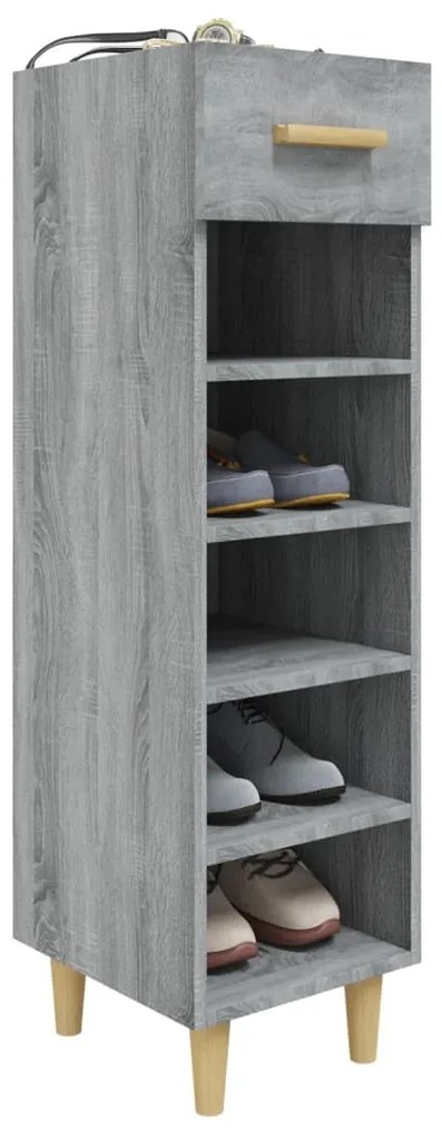 Sapateira 30x35x105 cm derivados de madeira cinzento sonoma