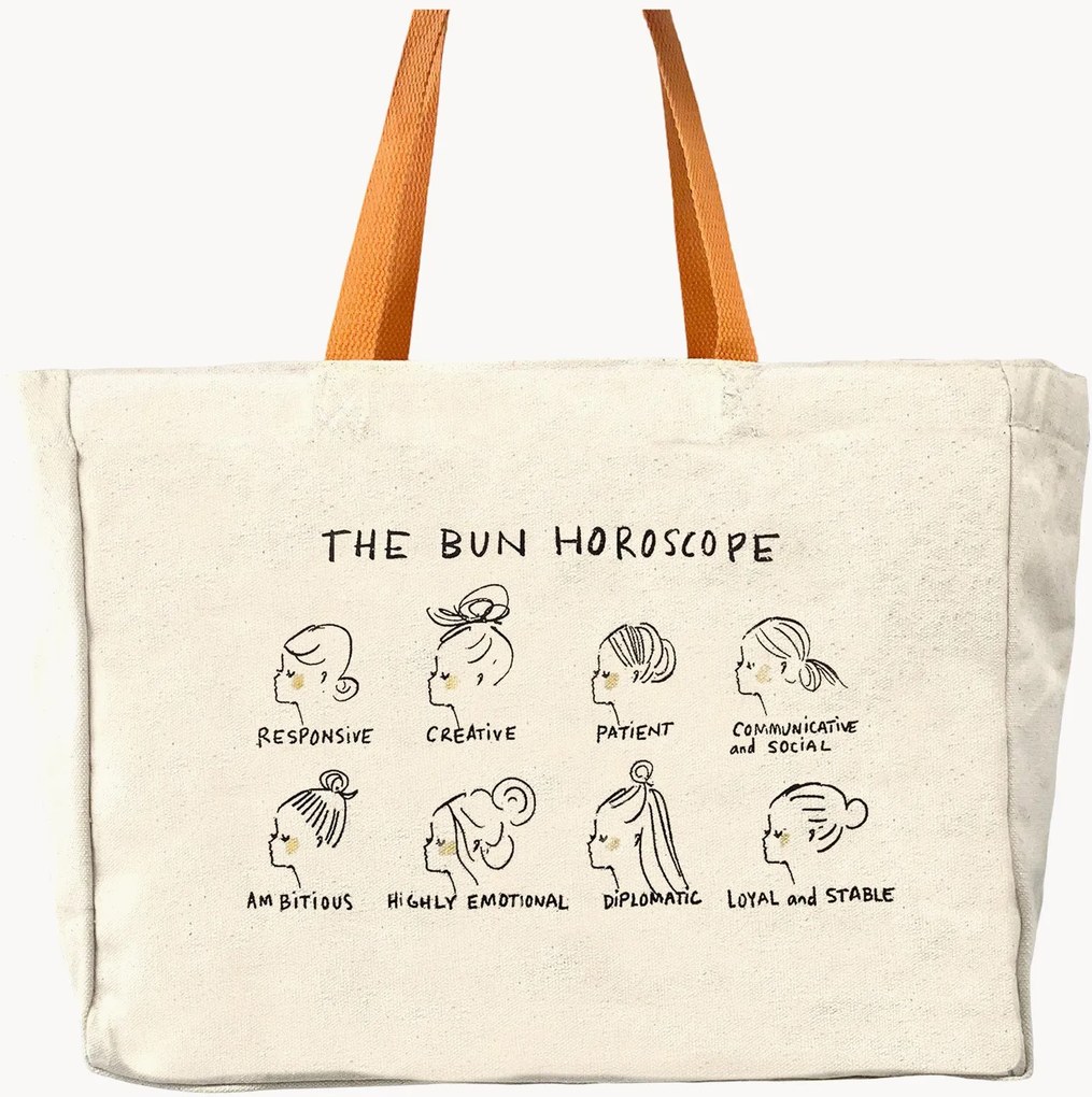 Mala shopper em algodão Bun Horoscope