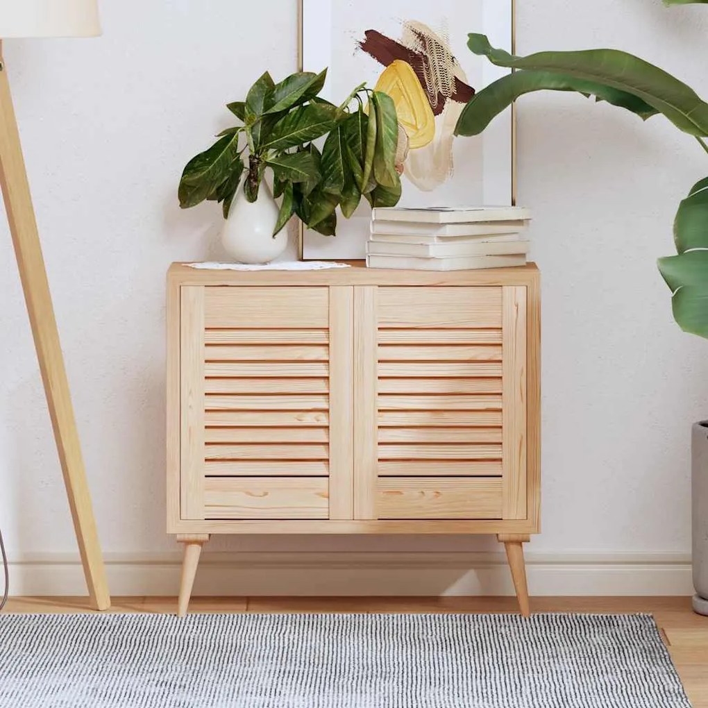 Portas de armário 2 pcs com design de persiana pinho maciço