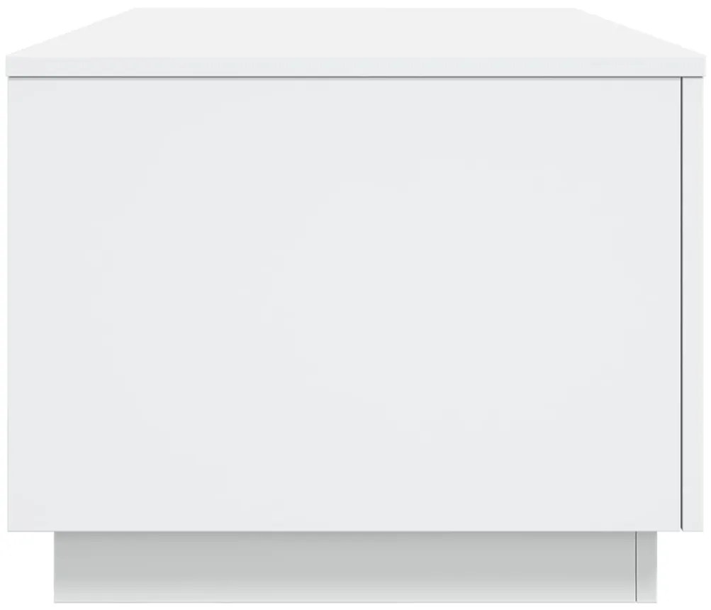 Mesa de centro com luzes LED 90x50x40 cm branco