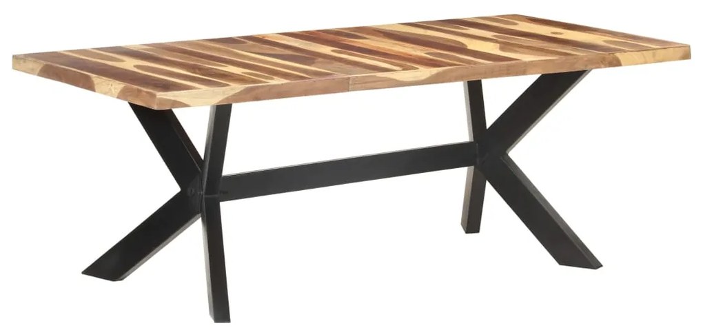 Mesa de jantar 200x100x75 cm madeira maciça c/ acabamento a mel