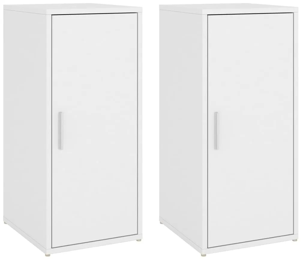 Sapateiras 2 pcs 32x35x70 cm contraplacado branco