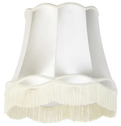 Abajur de seda creme 45 cm - Granny Retro