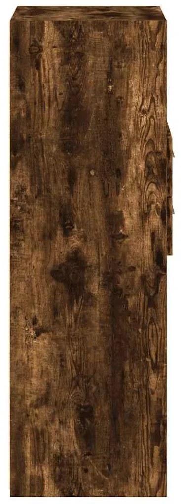 Armário alto 30x42,5x124cm derivados de madeira carvalho fumado