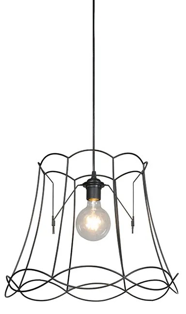Candeeiro de suspensão retro preto 45 cm - Granny Frame Retro