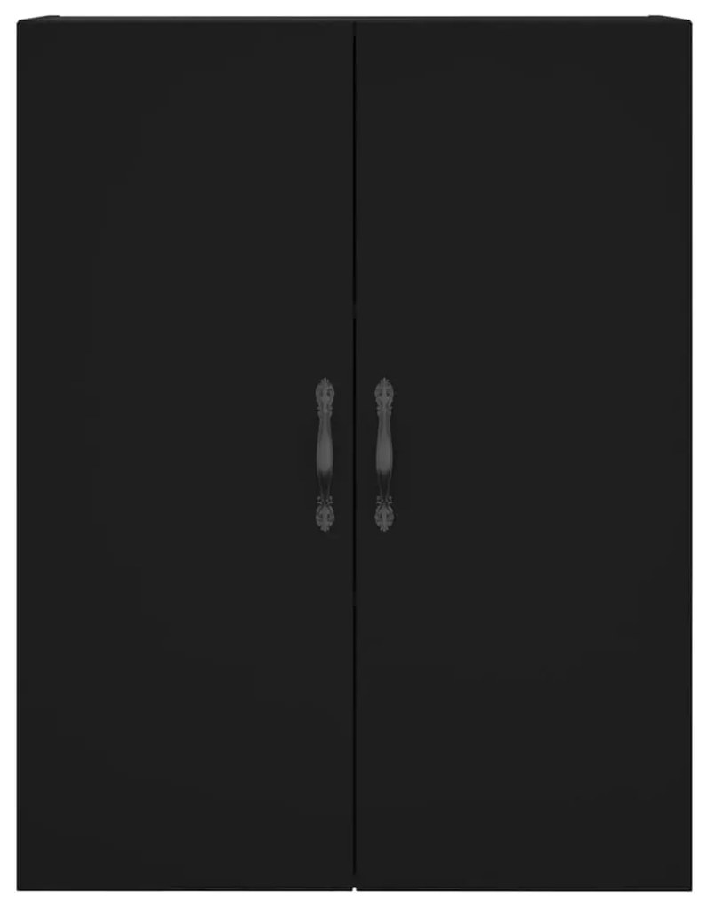Armário alto 69,5x34x180 cm derivados de madeira preto