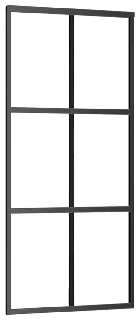 Porta deslizante c/ conj. ferragens 90x205cm vidro ESG/alumínio