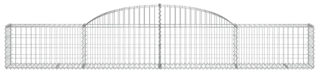 Cestos gabião arqueados 13pcs 300x30x40/60 cm ferro galvanizado