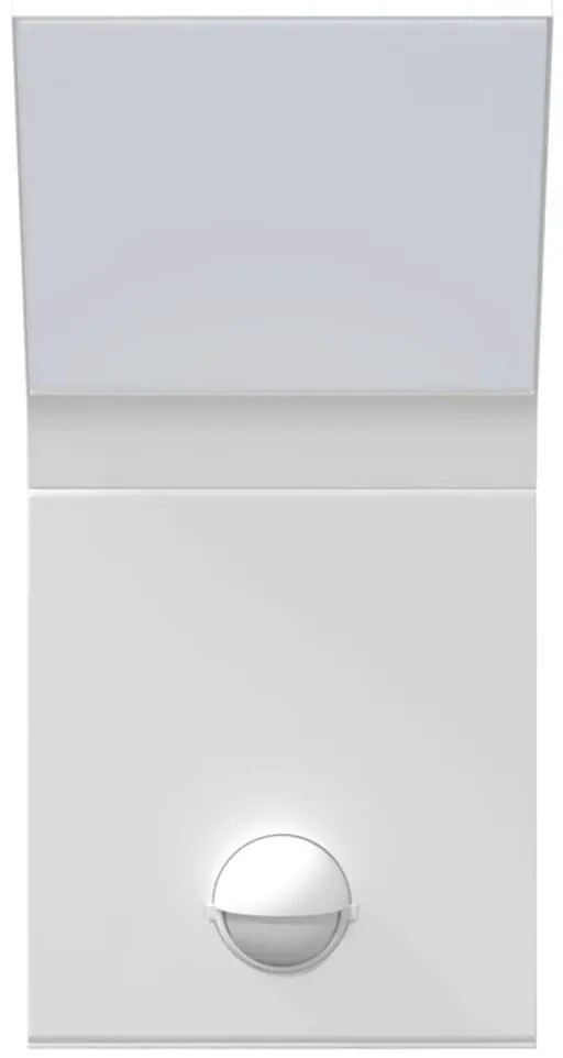 Candeeiro parede LED exterior c/ sensor alumínio fundido branco
