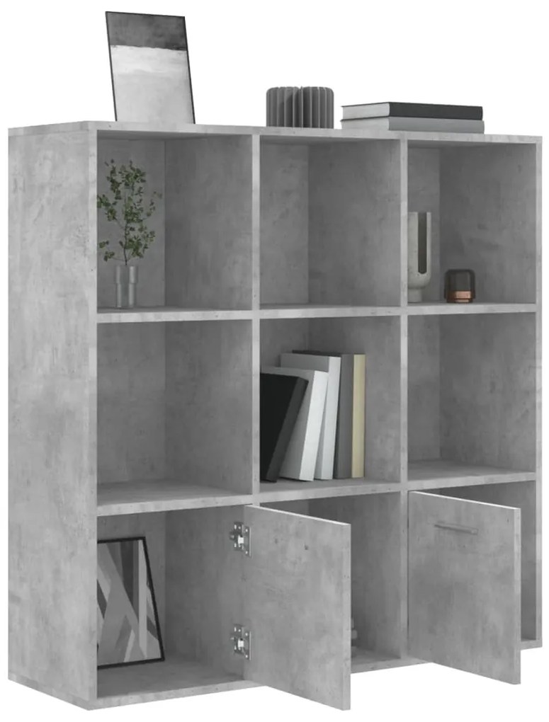 Estante 98x30x98 cm derivados de madeira cinzento cimento