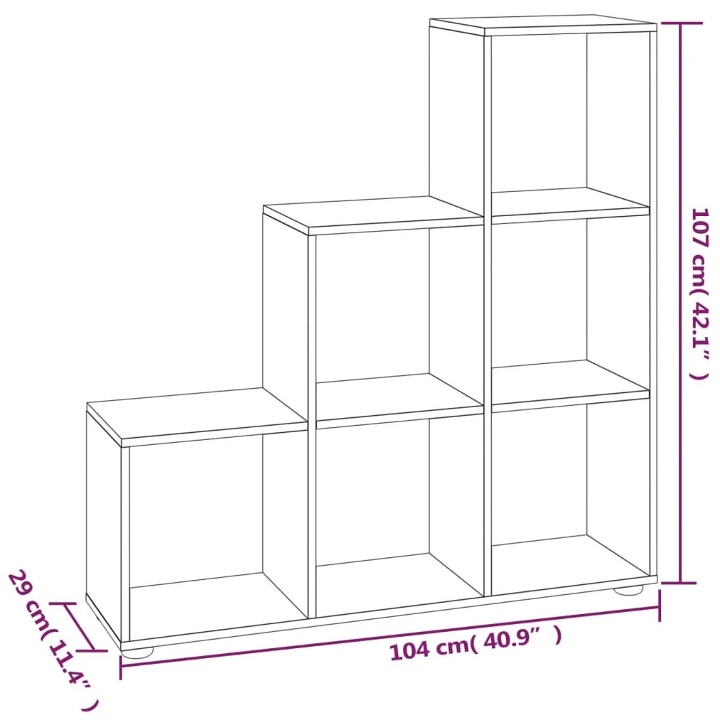 Estante escada/prateleira derivados madeira 107cm cinza cimento