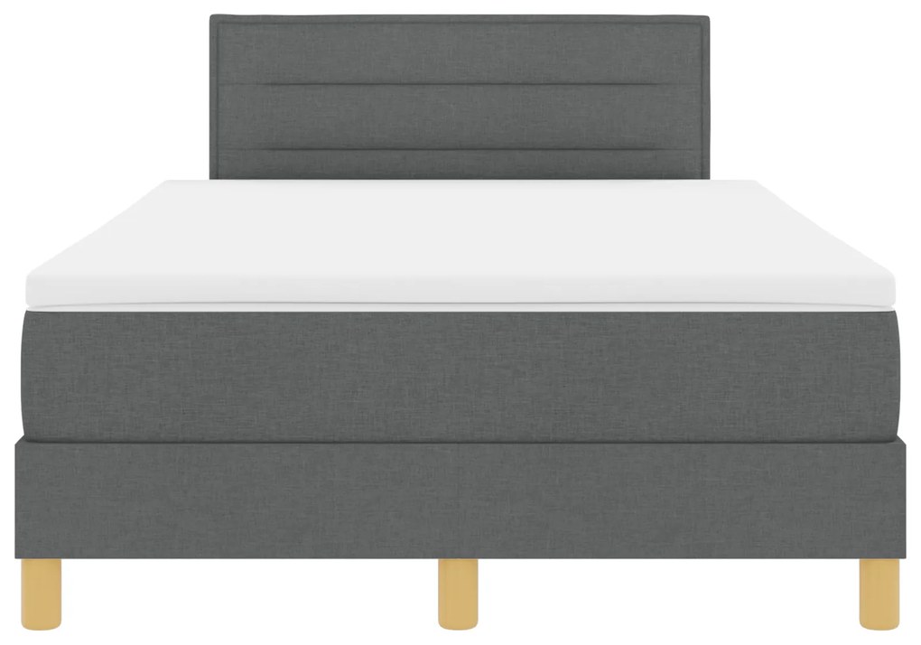 Cama Box com Colchão Cinza Escuro 120x200 cm Tecido