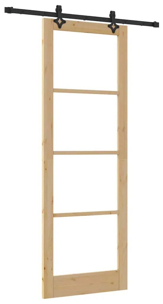 Porta Deslizante vidaXL com Conjunto de Hardware 83x232 cm Madeira Mac