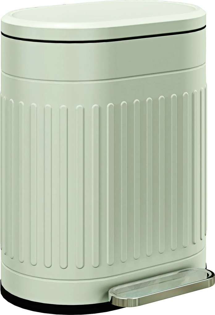 HOMCOM Lixeira 20L Tacho com tampa e pedal balde interno removível função de fecho suave 36,5 x 31,2 x 45 cm, Verde | Aosom Portugal