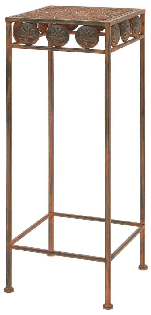Suportes para plantas 3 pcs estilo vintage metal enferrujado