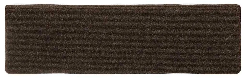 Tapetes de escada autoadesivos 30 pcs 65x21x4 cm castanho