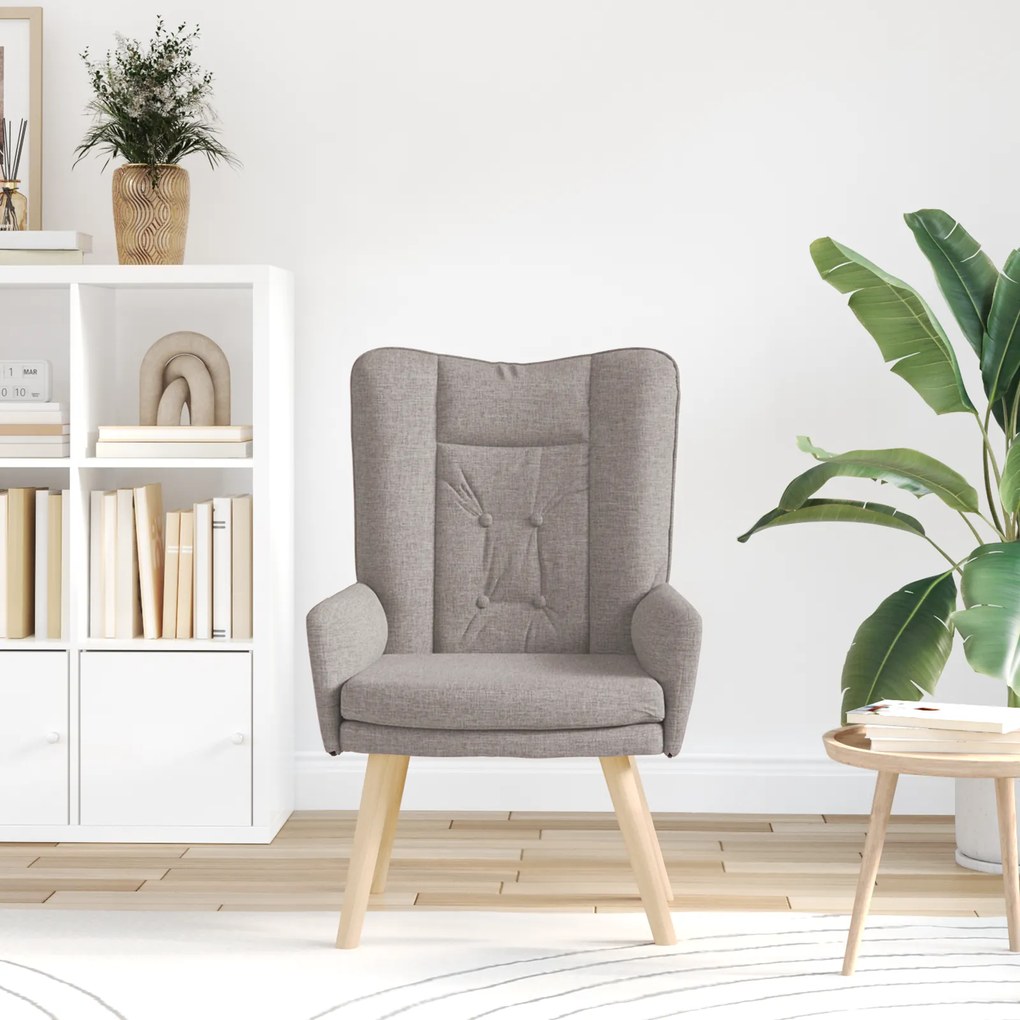 Cadeira Relaxante vidaXL em Tecidos Taupe